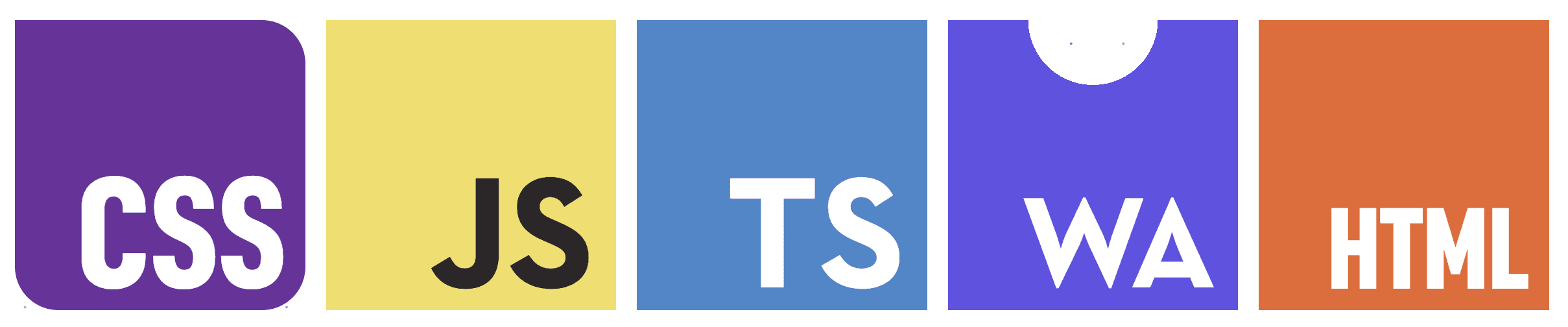 The new CSS logo with other coding language logos